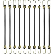 Elastic Bungee Cords with Hooks, 10 pcs 24 cm Small Adjustable Cord with Fastener Mini Bungee Cord for Tarpaulin and Luggage