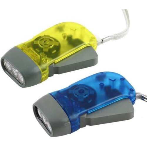 Flashlight - Dynamo 3 LED - Handheld Rechargeable - Outdoor Use - Powerful