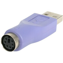 PS/2 to USB Adapter - STARTECH - Model F/M - Male USB-A Connector - Lifetime Warranty - Purple
