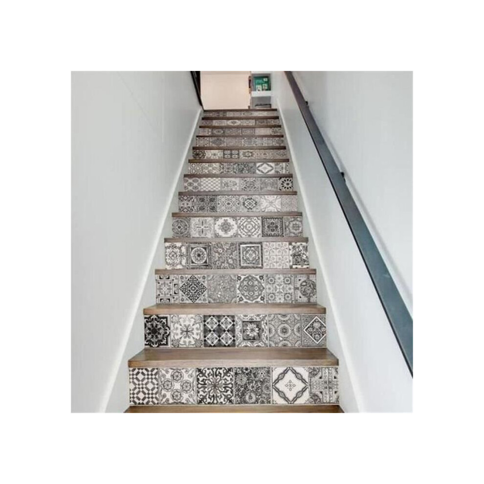 Aihontai Set Of 13 3D Geometric Stair Stickers For Home Decor