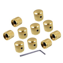 Goldener Lautstärkeregler Aus Metall für E-Gitarre, Lautstärkeregler für Bass, Eisenknopf mit Loch, Lautstärkeregler-Schalterkappe