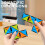Magic Cube Puzzle, 25 Cards with 100 Problems, Rotating Puzzle Triangle Color Blocks 5
