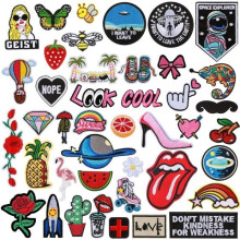 Iron-on Embroidered Patches, Sew-on Badges, 42pcs Iron-on Patches Embroidered Badges for Clothing, T-Shirts, Jeans, Bags