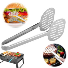 Kitchen tongs - Stainless steel - 24 cm - Heat resistant - Easy to clean - Multifunctional
