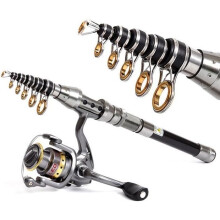 Carbon fiber sea fishing rod - Portable - 1.8M - 8 sections - Black