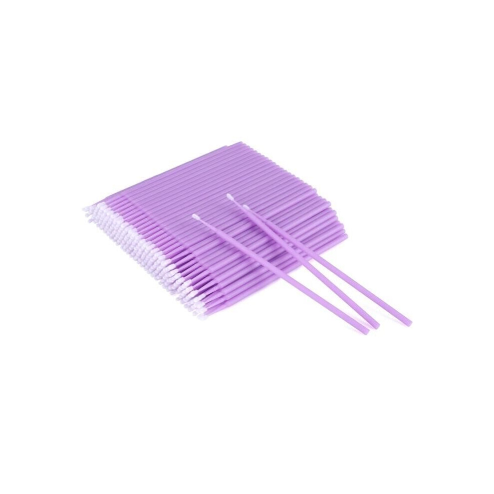 Aihontai Purple Micro Brushes - Unspecified - 200Pcs - Ultra-Fine Nylon - Disposable
