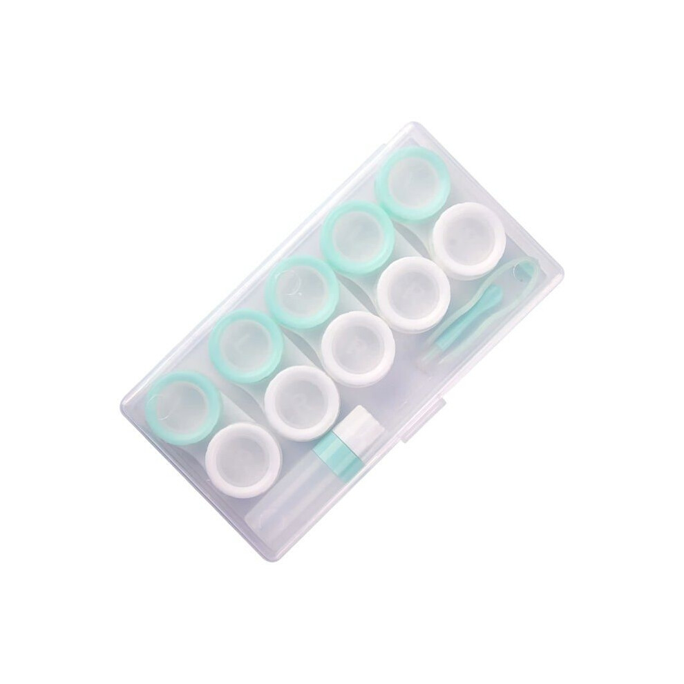 Aihontai 5 Pairs Of Contact Lens Storage Cases With L And R Caps, Storage Bottle And Solvents, Tweezers
