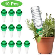 10 Pack Automatic Plant Watering System - Ceramic Watering Pots - Automatic Drip Plant Sprinkler for Holidays