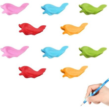 Set of 12 Children's Writing Aids for Pens, Silicone Finger Guides for Children's Writing, Random Delivery