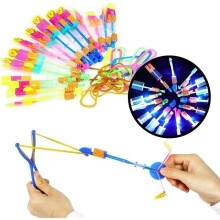 LED Light-Up Toys, 20 Pieces Flying Toys, Bamboo Dragonfly Propeller Toy, Glow in the Dark Birthday Gifts