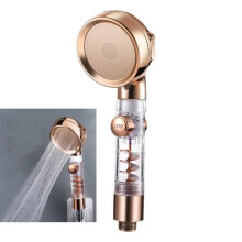 Douchette, pommeau de douche à hélice haute pression, pommeau de douche anticalcaire, économie d'eau, 3 modes de douche