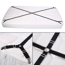 Attaches pour feuilles, sangles à boucle, pinces triangulaires antidérapantes, clips pour maintenir les feuilles en place, motif en croix noire