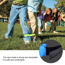 ARAMOX Lot de 4 cordes de course, trois élastiques pour les jambes, corde à nouer pour le sport, jeu de course pour enfants