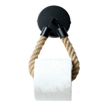 Porte-rouleau de papier toilette vintage noir pour rouleau de papier toilette