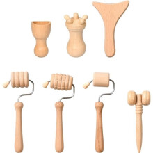 Kit de madérothérapie faciale - Madérothérapie au bois - Massage au bois - Naturel - Adulte - Unisexe