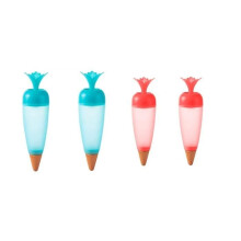 Arrosoir à carottes - Non spécifié - 4 pièces - Rouge et bleu - 22 x 6 cm - Arrosage automatique