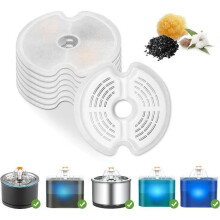 Filtre pour fontaine Ă eau - AUTREMENT - Lot de 8 - Charbon actif - Triple filtration - Compatible avec les fontaines de 2 L/2,5 L