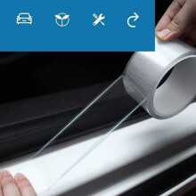 Film protecteur transparent autocollant pour portières de voiture, résistant aux rayures, 5 cm x 10 m