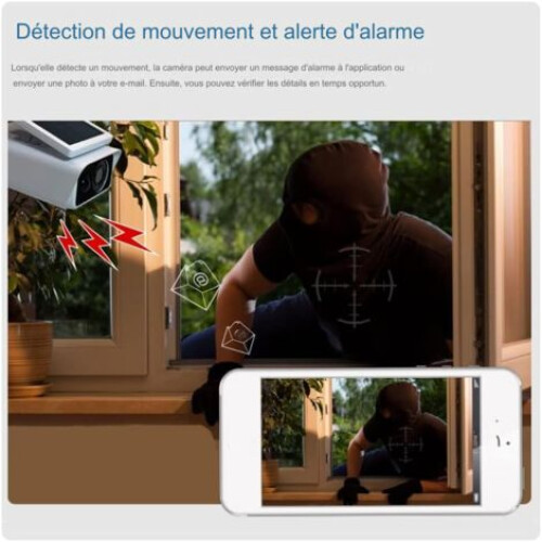 Solar Powered Surveillance Camera Wireless Remote Control Outdoor Solar Security Camera 4MP Wi-Fi Surveillance Camera 2