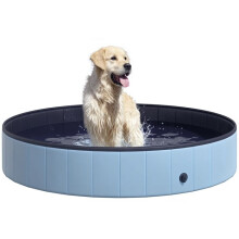 Piscine pour chien PawHut - Plastique - 160 x 160 x 30 cm - Bleue