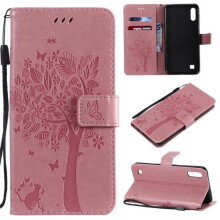 Étui à rabat - FRANCIS-R - Samsung Galaxy A10 - Cuir PU - Antichoc - Support intégré - Rose