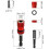 2Pcs Magnetic Bit Holder with Depth Stop, 1/4" Hex Shank, Includes 2 x PH2 placo Screwdriver Bits 2