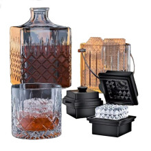 Large Square Ice Block Mold - Crystal Clear Silicone Ice Block Maker Tray for Whiskey, Cocktails & Beverages