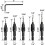 Countersink Drill Bit Set, Quick Change Wood Drill, 5 Piece Wood Countersink Set, 1 Hex Shank 5
