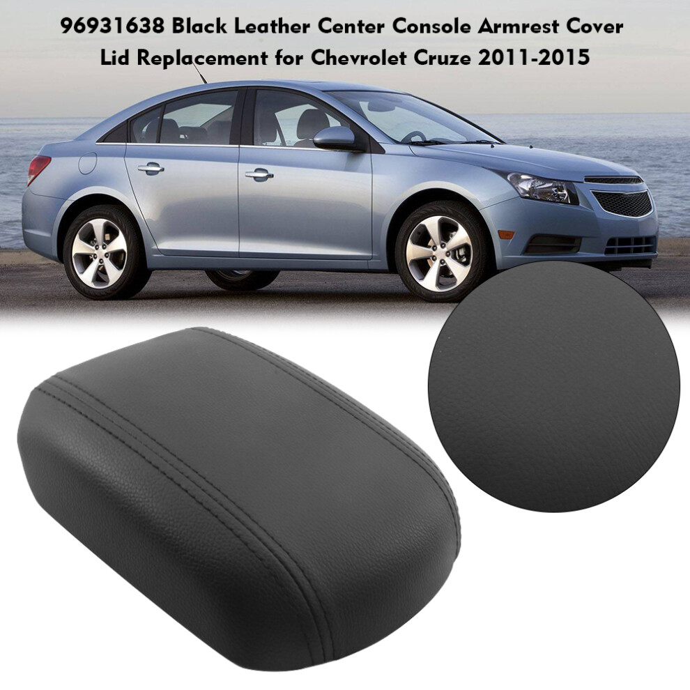 Leather Armrest Cover For Chevy Cruze Black 7293282641761