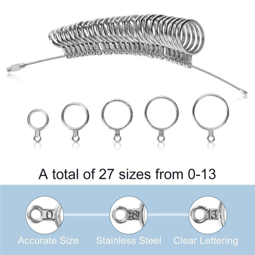 Metal RingSizing Tool Set with FingerSizing Mandrel RingSizing Jewelry Tools, 4 Pieces 2