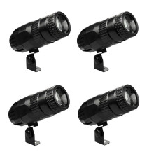 4PCS 15W 4-In-1 Spot Lights RGBW LED Spotlights Remote Control Stage Lighting Effect Projector for Church Wedding (US)