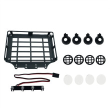 RC Car Tuning Upgrade Parts Metal Luggage Rack Light Kit for H12Y 1/12 Series RC Car DIY Repair Modify Accessories A