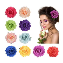 Pinces à cheveux multicolores (lot de 10) à motif floral, idéales pour les mariages et la plage, cadeau pratique.