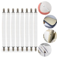 Attaches pour draps, lot de 8 sangles réglables, pour lit ou canapé d'angle, sangles E