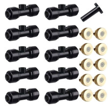 Kit de brumisation pour système d'irrigation extérieur, buse de pulvérisation en laiton pour jardin, buse d'atomiseur, avec 10