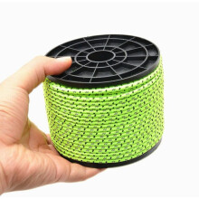 Corde réfléchissante en nylon de 50 m pour tente, idéale pour le camping et la randonnée en extérieur. Résistante au vent et verte