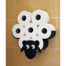 Porte-papier toilette - Mouton - Métal - Noir - Maximum 7 rouleaux
