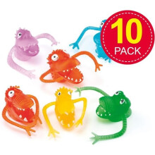 Ensemble de 10 marionnettes à doigts monstres pour enfants - Noir - À partir de 3 ans