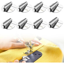 Pieds-de-biche universels - KATOOM - Lot de 8 - Acier inoxydable - 3 à 10 mm - Accessoires pour machines à coudre