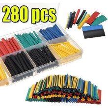 Gaine thermorétractable - Boîte de 280 tubes - Polyoléfine - Diamètres de 1 à 10 mm - Rapport 2:1