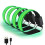 Brassard réfléchissant LED - SURENHAP - Lot de 4 - Rechargeable par USB - Ajustable - Vert 1