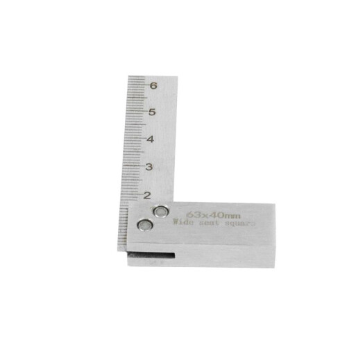 Machinist Square Tool 90-Degree Right Carpenter Measuring Tool Right Angle Ruler L-Type Square Ruler with Wide Base B 2