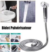 Kit de douche bidet - SNAKIOX - Douchette - ABS et acier inoxydable - Ergonomique - Hygiène intime