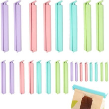 Lot de 24 pinces de fermeture alimentaire, pinces de cuisine, pinces pour sacs, pinces alimentaires en plastique, pinces pour sacs