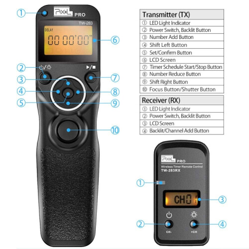 Compatible With Sony S2 Pise Tw283 Wireless Shutter Release Cable Compatible Remote Control Compatible Dslr Cameras :Compatible Sony S2 Surprise Gift 2