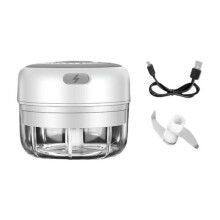 Mini presse-ail électrique, hachoir électrique avec port USB, mini robot culinaire 100 ml, coupe-légumes électrique multifonctionnel