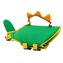 Gilet rĂ©flĂ©chissant dinosaure OMABETA, vert, taille S. Tour de poitrine : 43-56 cm, tour de cou : 31-41 cm, pour enfants de 2,5 Ă