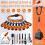 18Pcs Drill Bit Holder Keychains,3Pcs 1/4 3/8 1/2Inch Socket Portable Hex Shank Screwdriver Bit Holder Drill Attachment 4