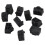 Ethernet Hub Port RJ45 Anti Dust Cover Cap Protector Plug 10Pcs Black 2