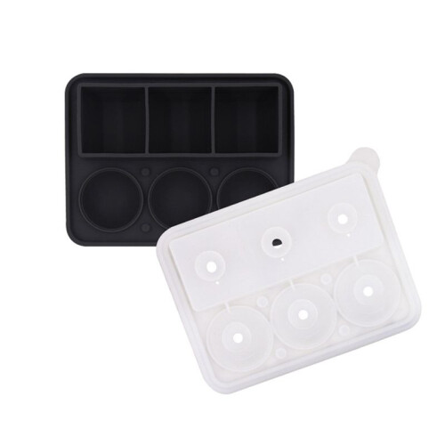Ice- Tray Combo, Square &  Ice Molds, Slow Melting for Whiskey, Easy Release, Reusable
